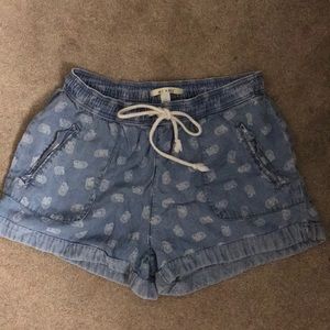 Blue high waisted shorts